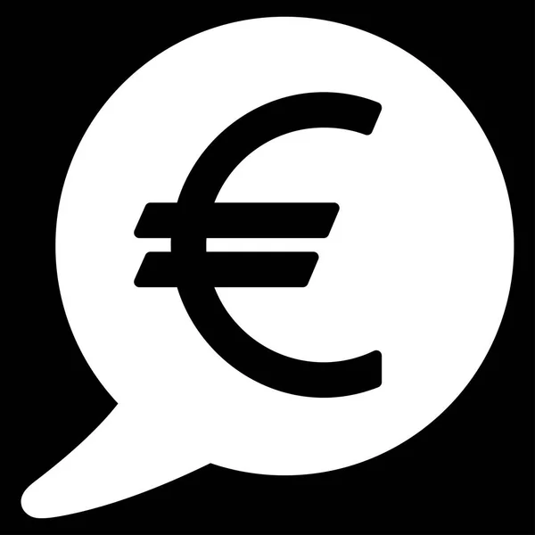Euro-Nachricht Ballon flache Vektor-Symbol — Stockvektor