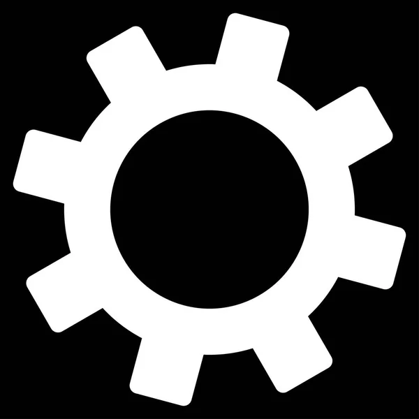 Engranaje icono vector plano — Vector de stock