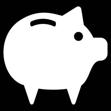 Piggy Bank Düz Vektör Simgesi