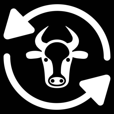 İnek düz vektör simge Yenile