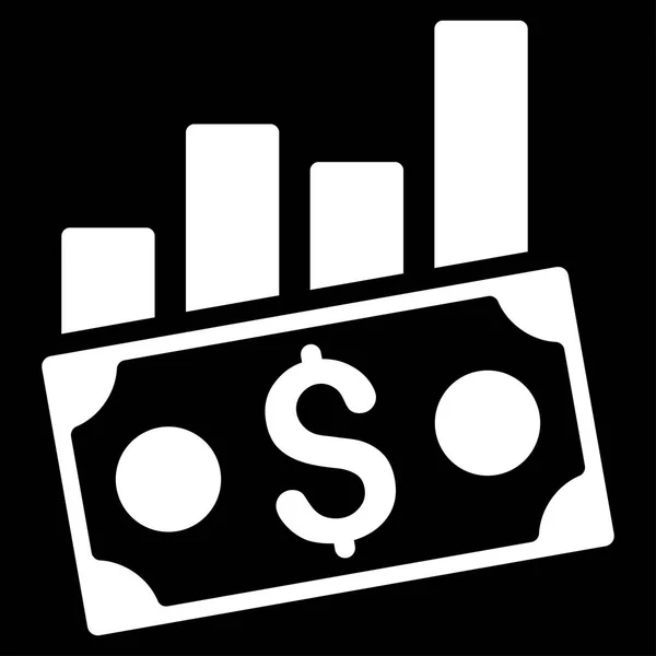 Geld grafieken platte Vector Icon — Stockvector