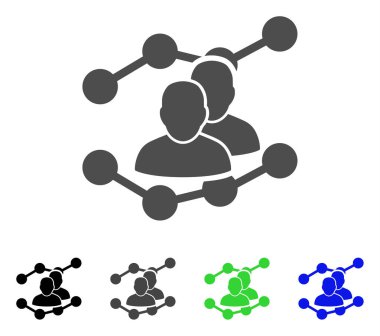 Seyirci eğilimleri düz simgesi