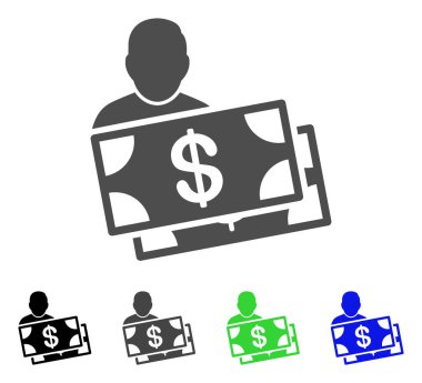 Yatırımcı düz simgesi