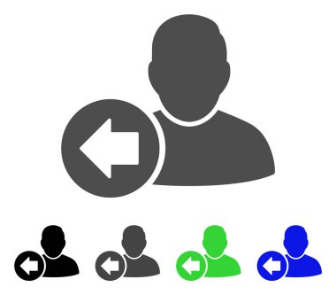 Önceki kullanıcı düz simgesi