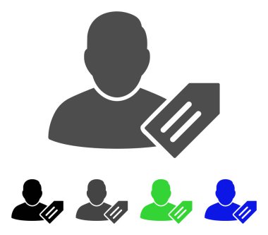 Kullanıcı etiketi düz simgesi