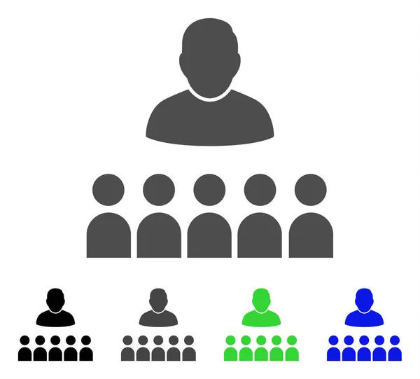 Estudantes auditivos Ícone plano —  Vetores de Stock