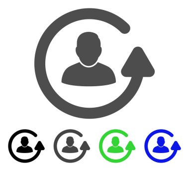 Update kullanıcı düz simgesi