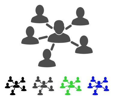 Kullanıcı bağlantıları düz simgesi