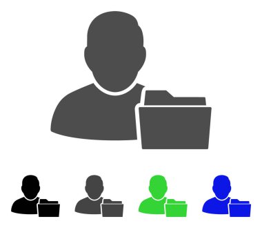 Kullanıcı belgeyi klasör düz simgesi