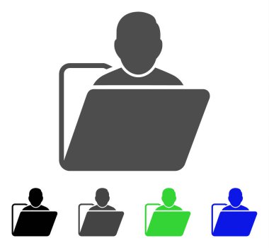 Kullanıcı klasör düz simgesi