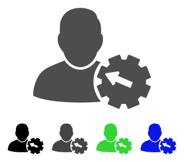 Kullanıcı entegrasyonu vites düz simgesi