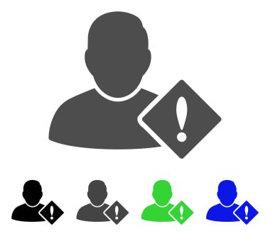 Kullanıcı sorun düz simgesi