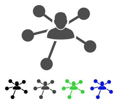 Kullanıcı ilişkileri düz simgesi