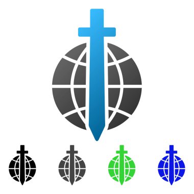 Küresel güvenlik daire degrade simgesi