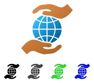 Global sigorta daire degrade simgesi