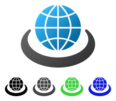 Küresel ağ daire degrade simgesi