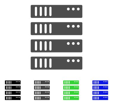 서버 플랫 아이콘