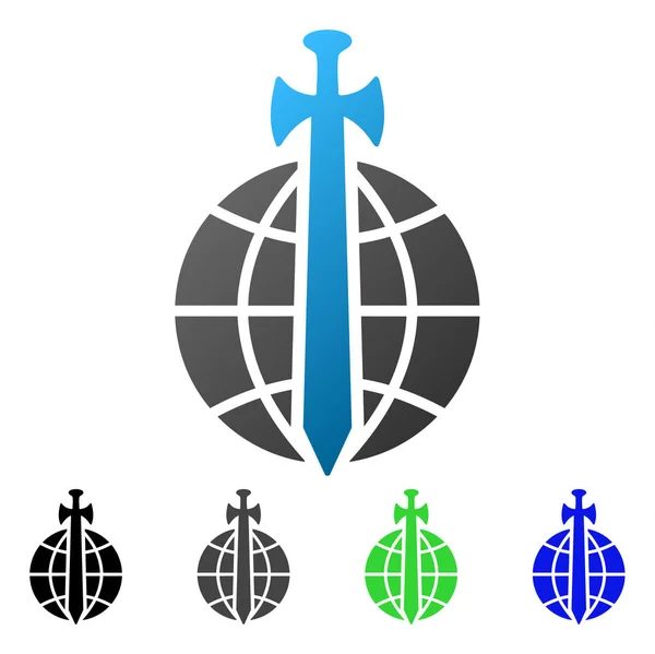 Icono de gradiente plano de guardia global — Archivo Imágenes Vectoriales