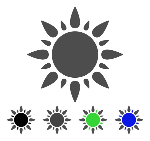 Icono plano de luz solar — Archivo Imágenes Vectoriales