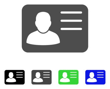 Hesap kartı düz simgesi