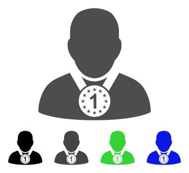 Şampiyon düz simgesi