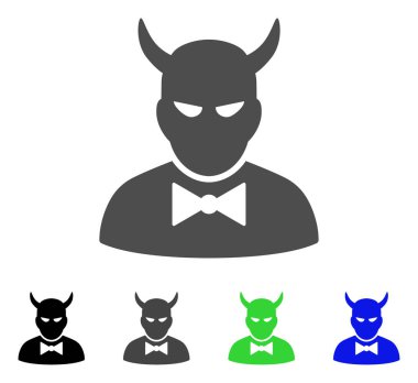 Şeytan düz simgesi