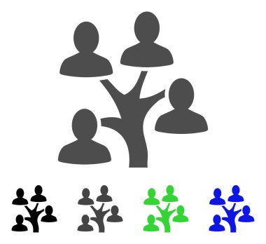 Şecere ağaç düz simgesi