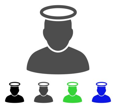 Kutsal adam düz simgesi