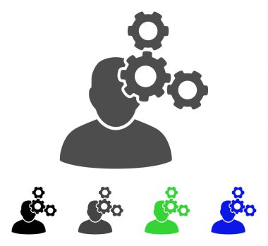 Mekanik uzman düz simgesi