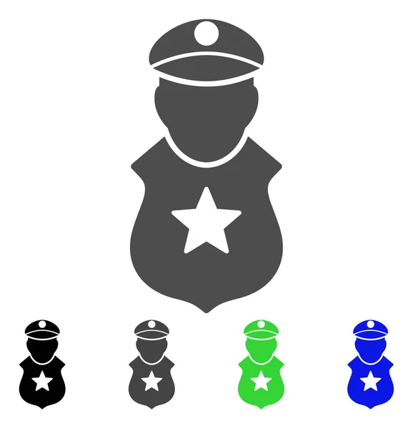 Hombre Guardia Icono plano — Vector de stock