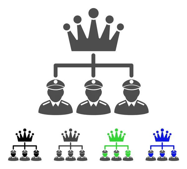 君主政体结构平面图标 — 图库矢量图片
