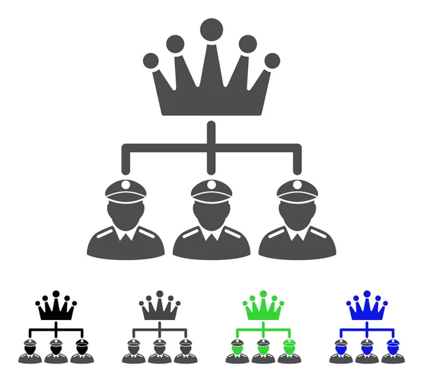 Monarchie-Struktur flache Ikone — Stockvektor