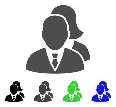 İnsanlar düz simgesi