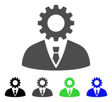 Ruhsuz resmi bürokrat düz simgesi