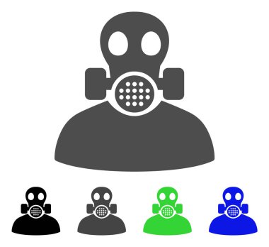 Toksik iş düz simgesi