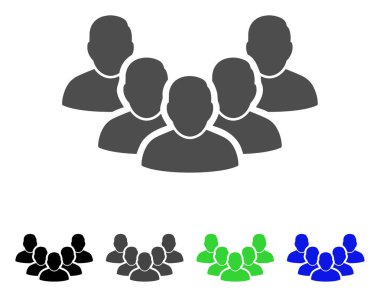 Personel düz simgesi