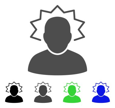 Kullanıcı acil düz simgesi