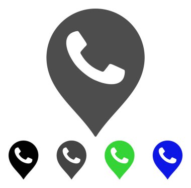 Telefon alıcı Marker düz simgesi