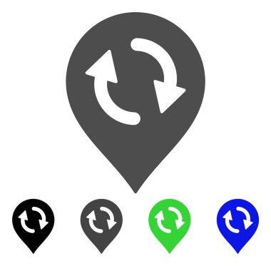 Harita işaretleyici düz simgesi Yenile