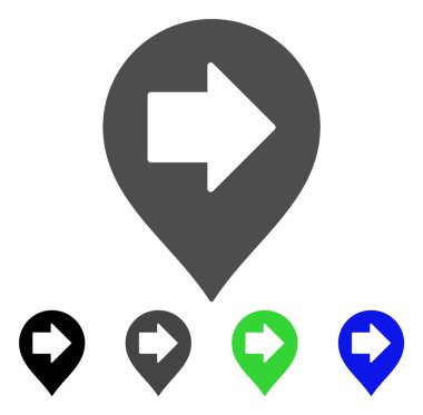 Sağ ok işareti düz simgesi