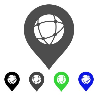 Küre Marker düz simgesi