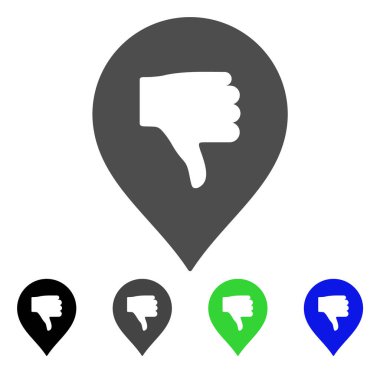 Başparmak işaretçisi düz simgesi