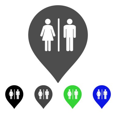 Tuvalet Marker düz simgesi