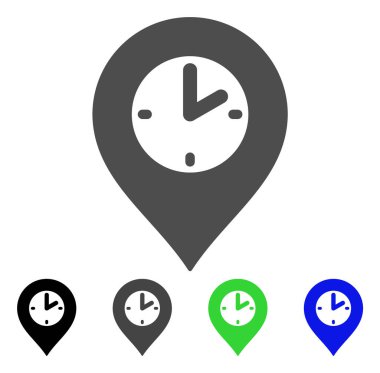 Saat Marker düz simgesi