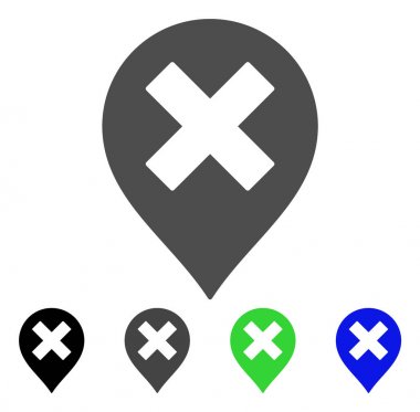 Düz kapalı işareti simgesi