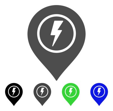 Elektrik Marker düz simgesi