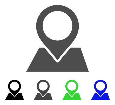 harita işaretçisi düz simgesi