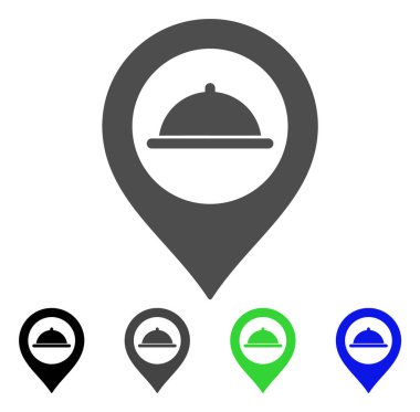 Yemek Marker düz simgesi