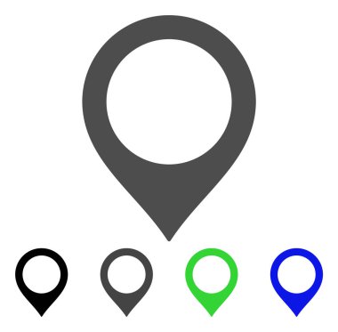 Harita işaretleyici düz simgesi