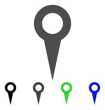 Harita işaretleyici düz simgesi